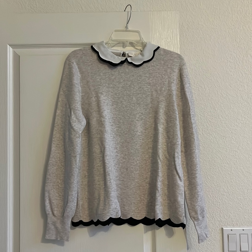NEW W TAGS Ted Baker collared gray sweater
